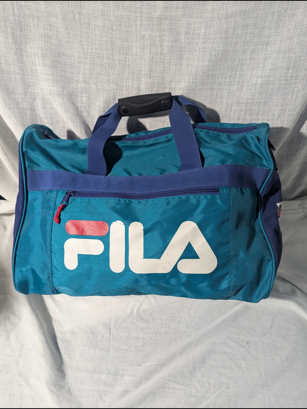 FILA Teal Blue Duffle Bag Travel Carry-on Day Tripper Athletic